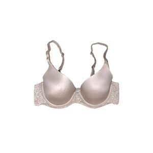 Aerie Real Sunnie Full Coverage Tan Beige Lace Underwire Bra – Size 34C